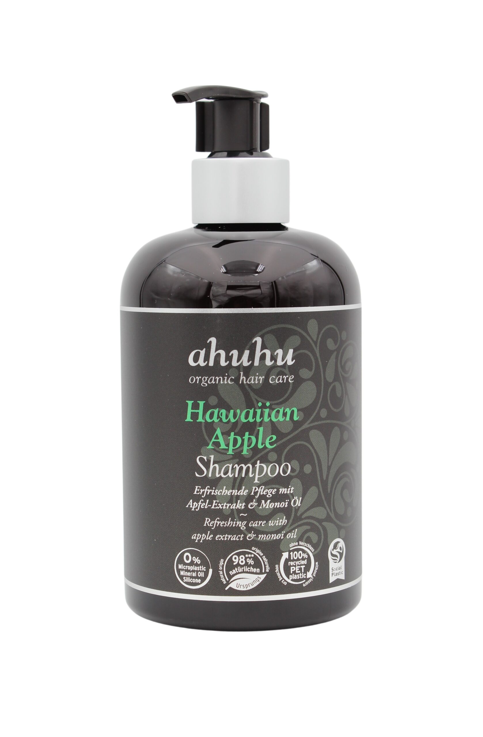 ahuhu organic hair care Hawaiian Apple Shampoo 500ml – Bild 1